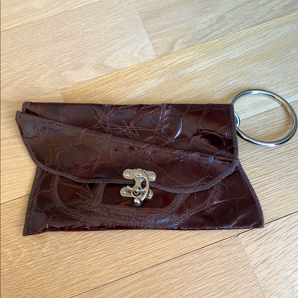 (h(om)e) Burgundy Wristlet Clutch